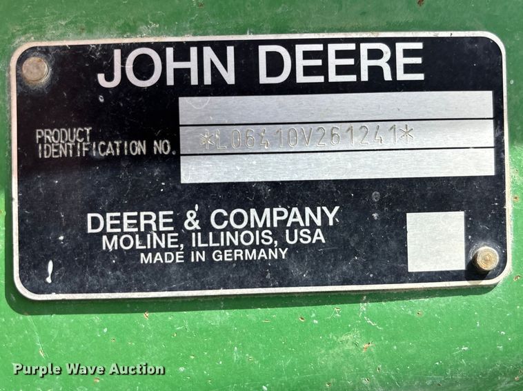 image for item FB3614 John Deere 6410 MFWD tractor