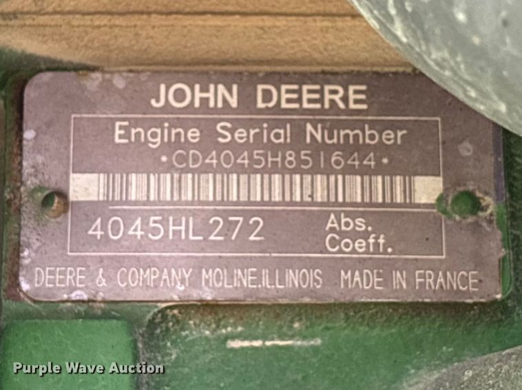 image for item FB3619 John Deere 6415 MFWD tractor