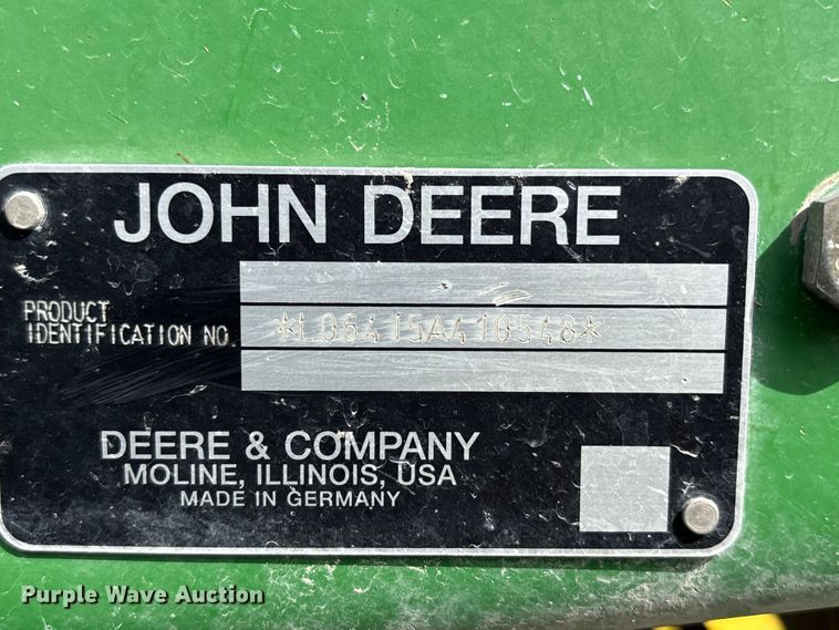 image for item FB3619 John Deere 6415 MFWD tractor