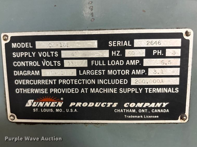 image for item FB3624 SUNNEN CK-10 cylinder re-sizing machine