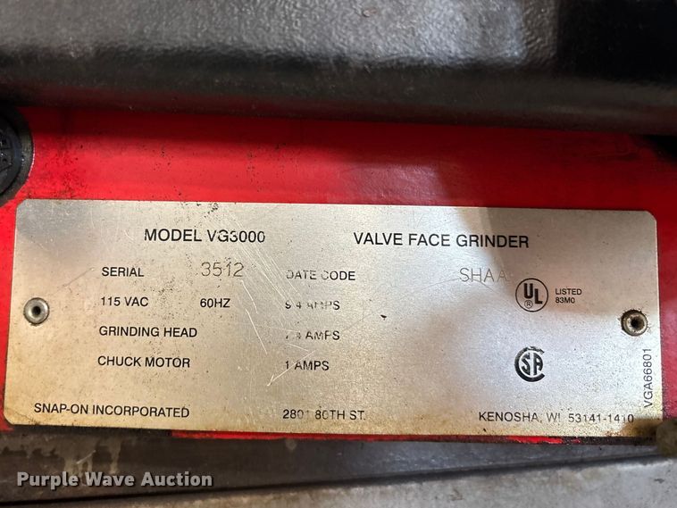 image for item FB3629 Snap on VG3000 val face grinder