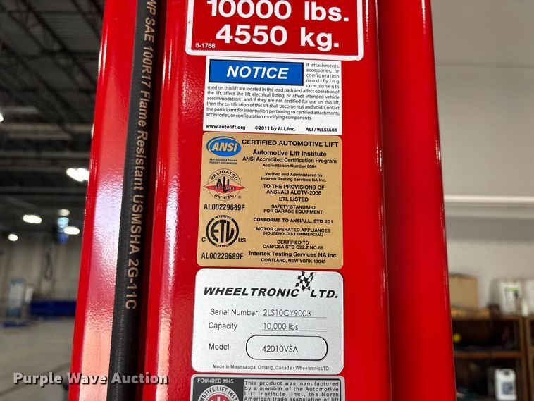 image for item FB3636 Snap on automotive car lift