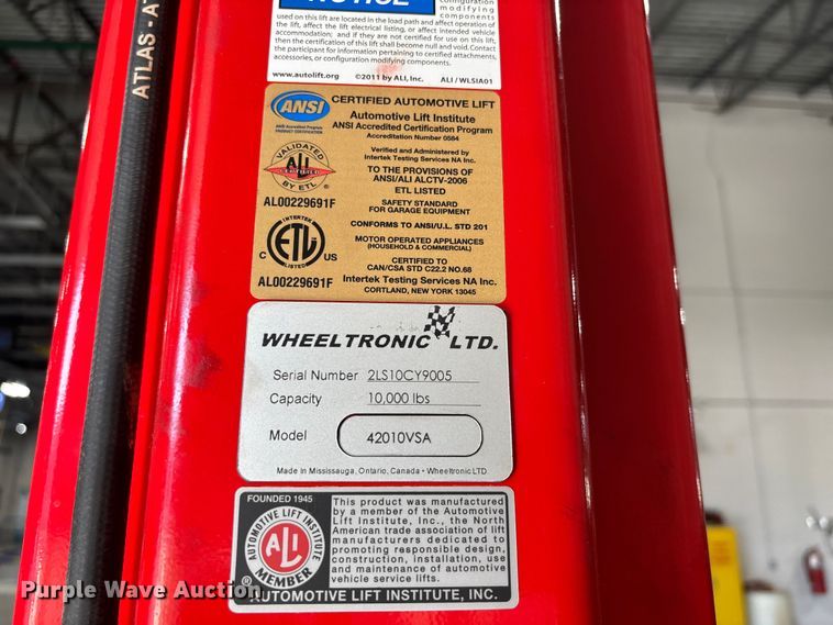 image for item FB3636 Snap on automotive car lift