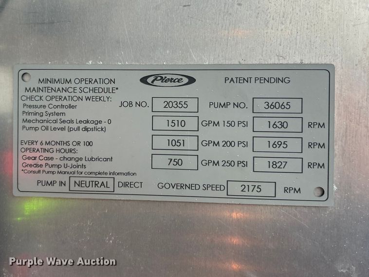 image for item FC5179 2008 Pierce  Quantum pumper fire truck