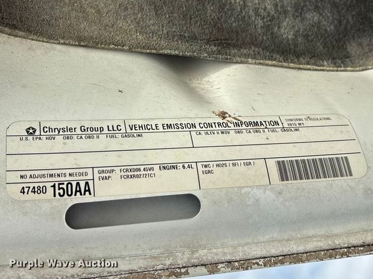 image for item FG0118 2015 RAM 2500 pickup truck