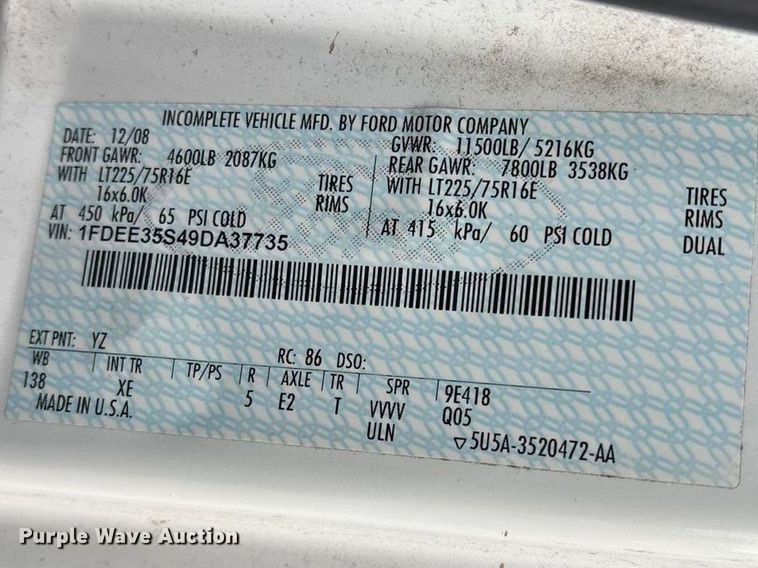 image for item FG0148 2009 Ford E350 Super Duty shuttle bus