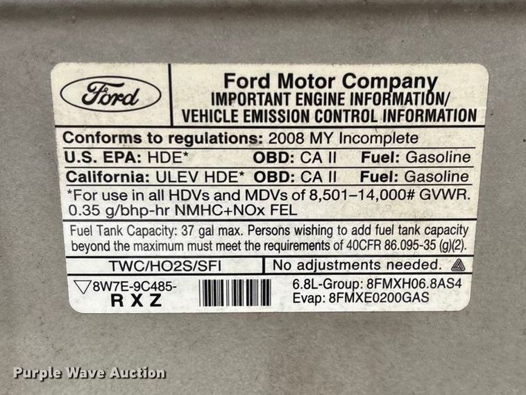 image for item FG0157 2008 Ford E350 Super Duty shuttle bus