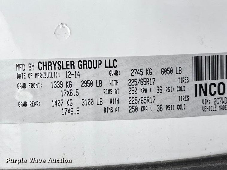 image for item FG0159 2015 Dodge Grand Caravan handicap accessible van