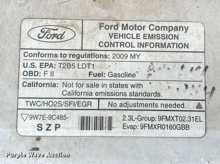 image for item FG0160 2009 Ford Ranger Ext. Cab pickup truck