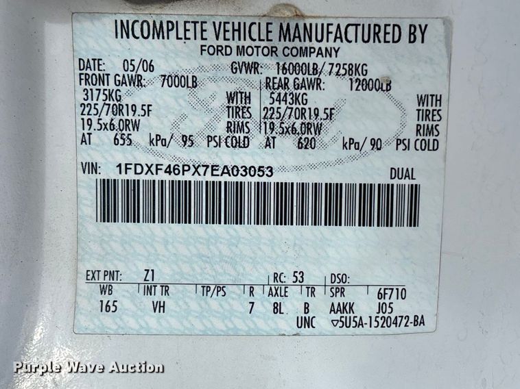 image for item FG2743 2007 Ford F450 Super Duty dump truck