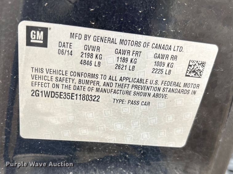 image for item FI0696 2014 Chevrolet Impala Police Cruiser 