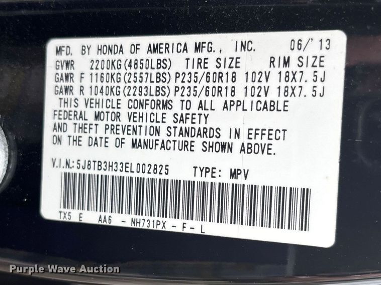 image for item FI0698 2014 Acura RDX SUV