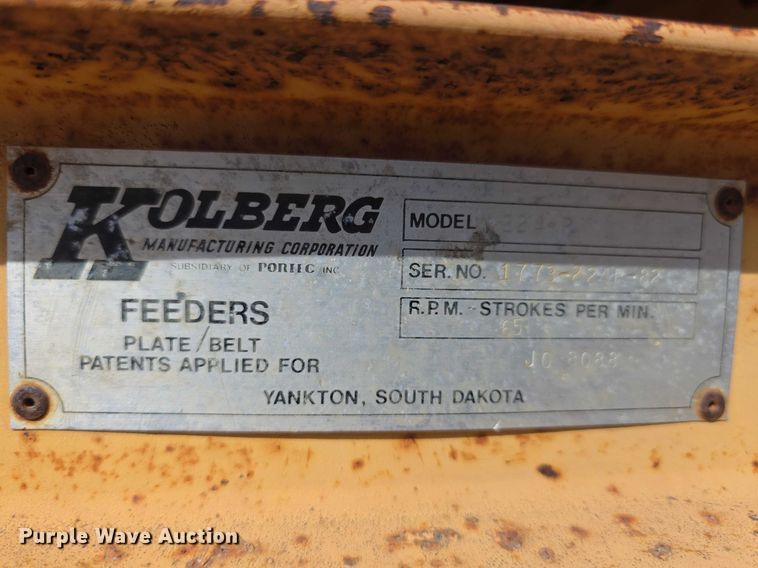 image for item FI0859 Kolberg  224-P vibrating rock screen