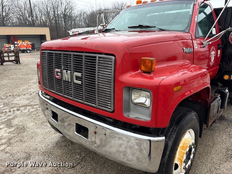 image for item FK1252 1995 GMC TopKick C7 flatbed truck