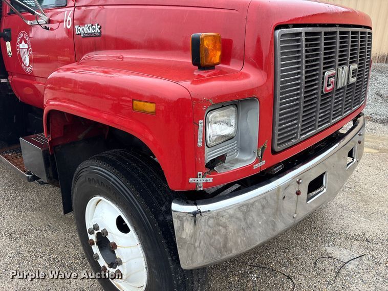 image for item FK1252 1995 GMC TopKick C7 flatbed truck