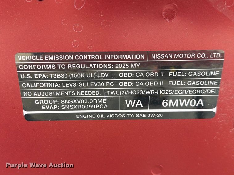 image for item NE9878 2025 Nissan Sentra 