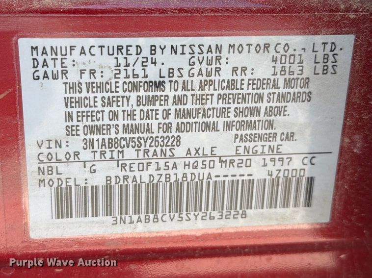 image for item NE9878 2025 Nissan Sentra 