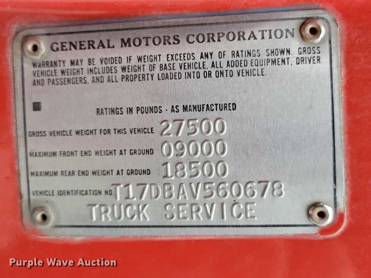 image for item NK9892 1980 GMC pumper fire truck