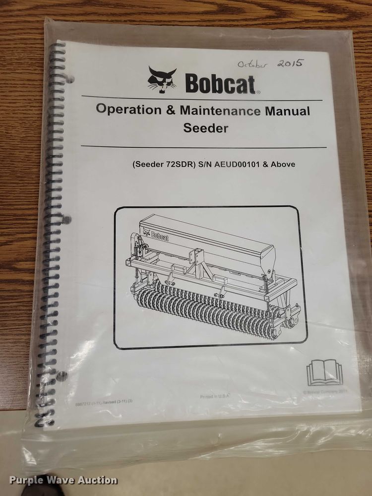 image for item NK9893 Bobcat Seeder 72SDR skid steer seeder
