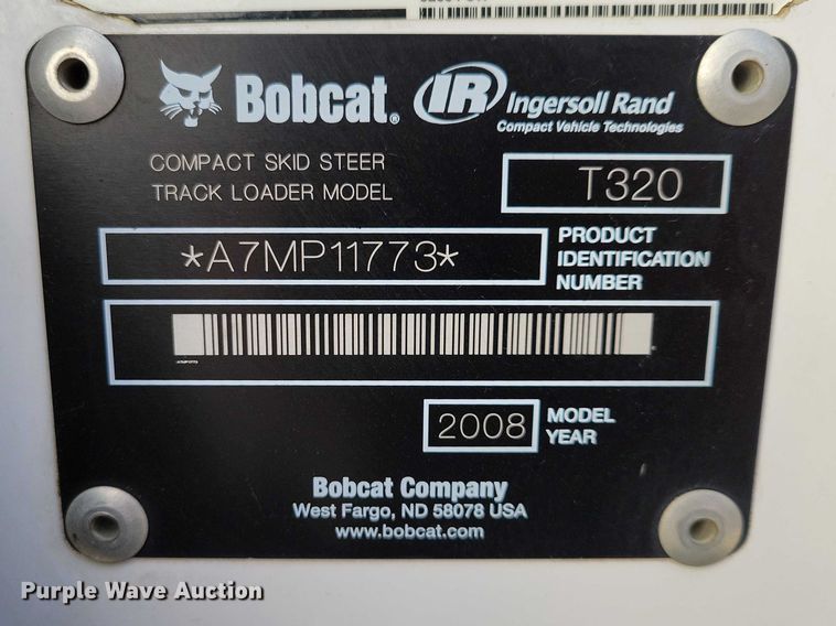 image for item NK9894 2008 Bobcat  T320 tracked skid steer loader