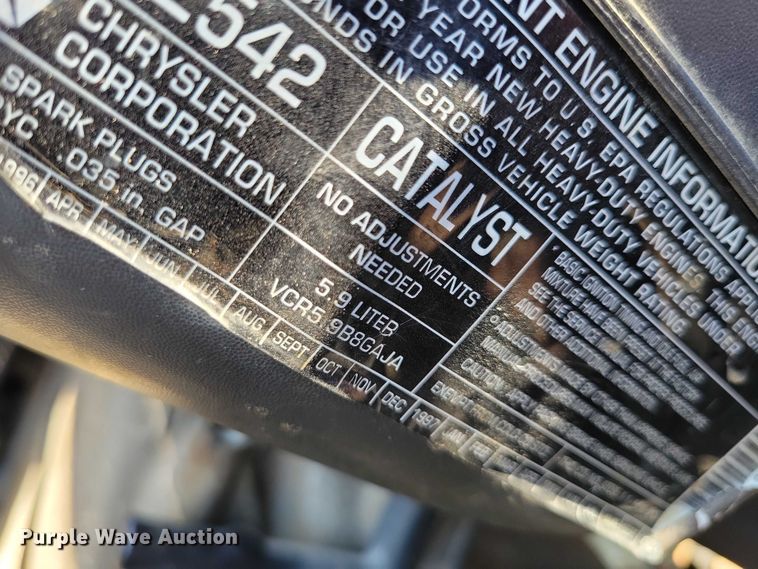 image for item NK9905 1997 Dodge RAM 3500 utility bed pickup truck