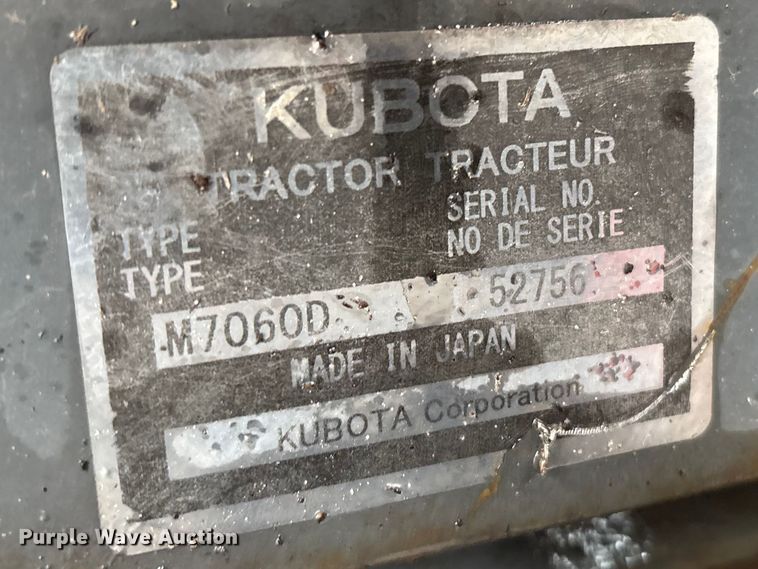 image for item DT2865 2014 Kubota M7060D MFWD tractor