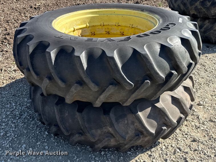 image for item DZ5317 (2) 18.4-38 tires and wheels