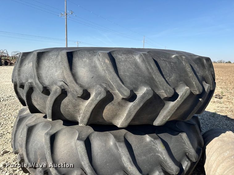 image for item DZ5317 (2) 18.4-38 tires and wheels