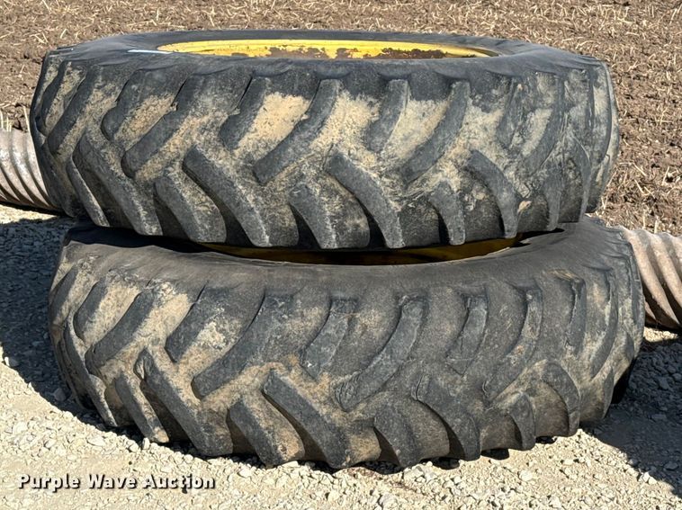 image for item DZ5318 (2) 18.4-38 tires and wheels