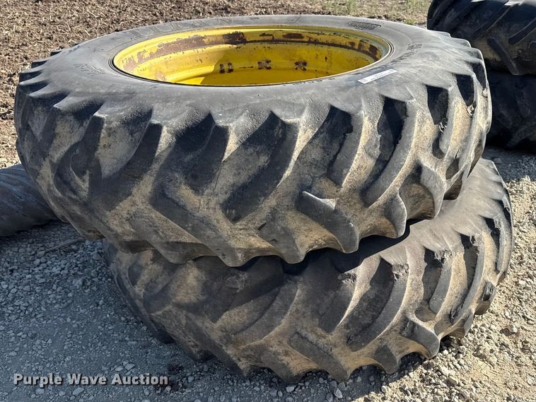 image for item DZ5318 (2) 18.4-38 tires and wheels