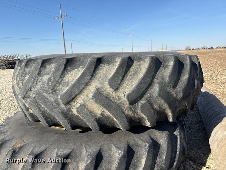 image for item DZ5318 (2) 18.4-38 tires and wheels