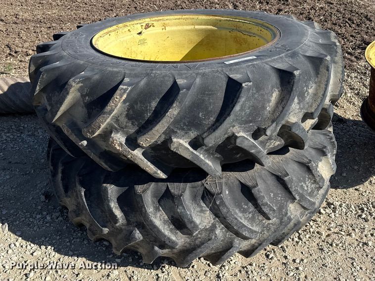 image for item DZ5319 (2) 18.4-38 tires and wheels