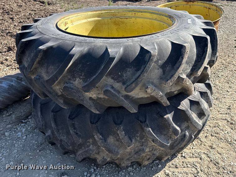 image for item DZ5319 (2) 18.4-38 tires and wheels