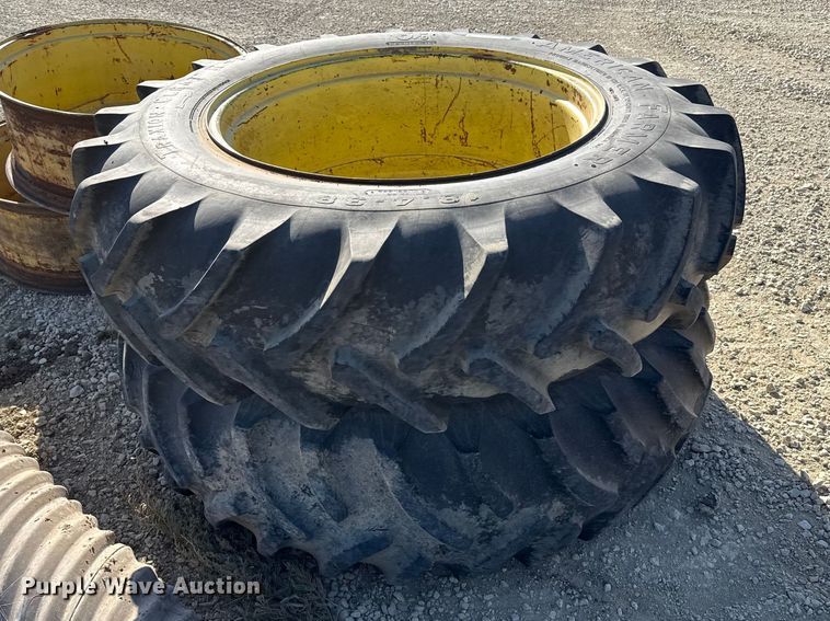 image for item DZ5319 (2) 18.4-38 tires and wheels