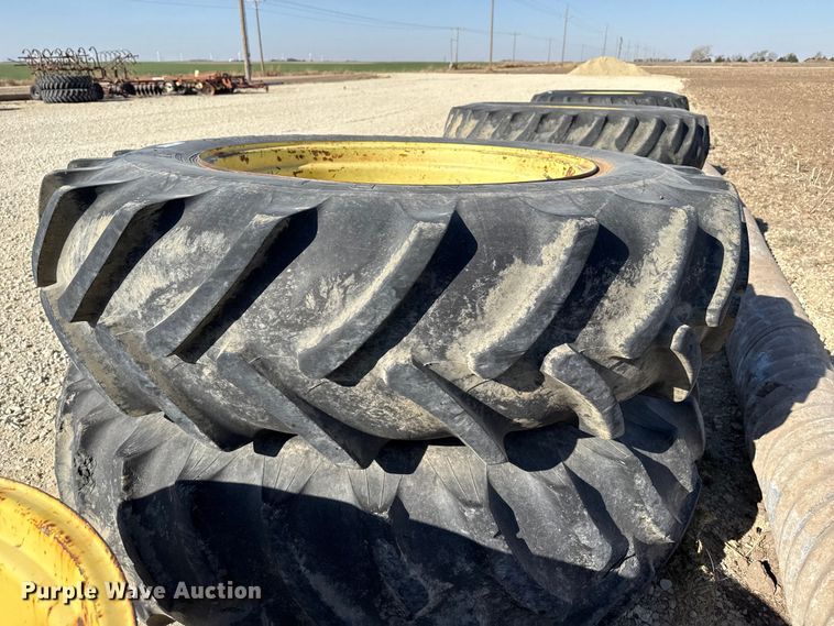 image for item DZ5319 (2) 18.4-38 tires and wheels