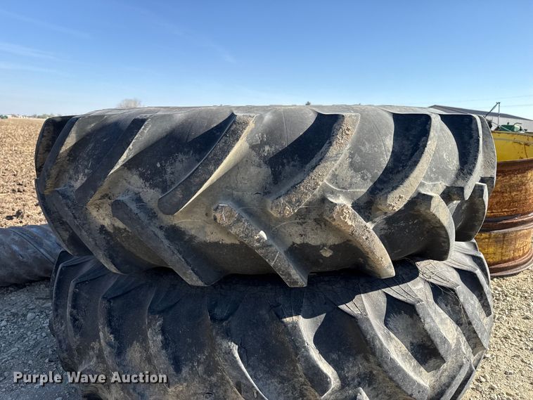 image for item DZ5319 (2) 18.4-38 tires and wheels