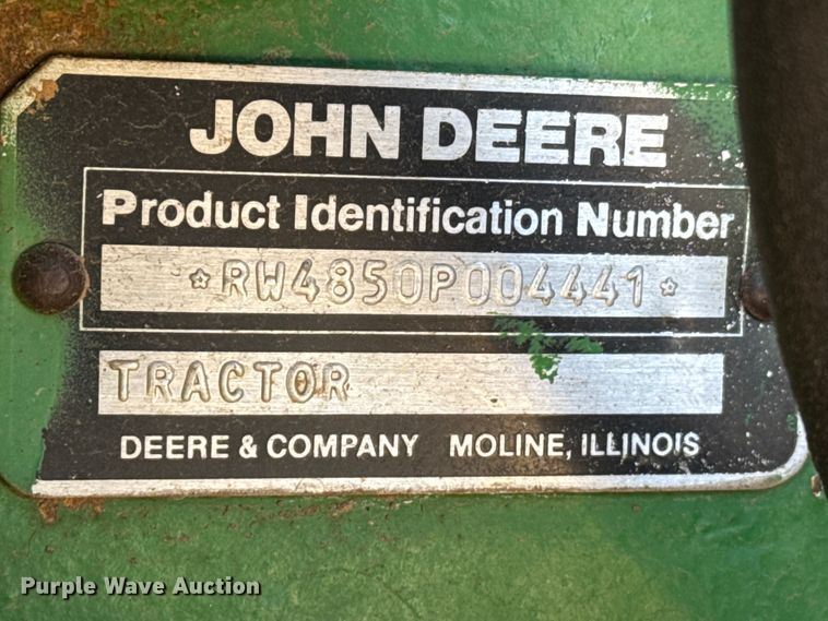 image for item DZ5322 1983 John Deere 4850 MFWD tractor