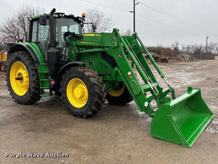 image for item EA4487 2021 John Deere 6195M MFWD tractor