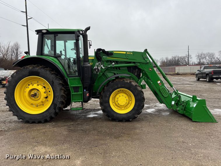 image for item EA4487 2021 John Deere 6195M MFWD tractor