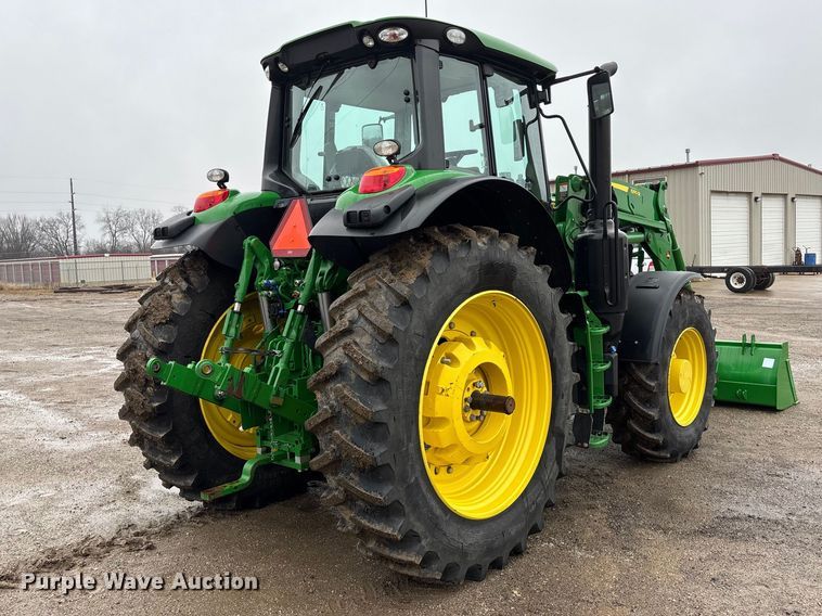 image for item EA4487 2021 John Deere 6195M MFWD tractor