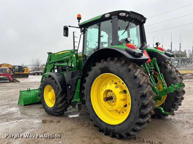 image for item EA4487 2021 John Deere 6195M MFWD tractor