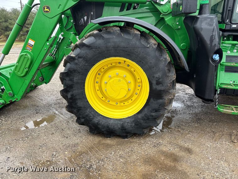 image for item EA4487 2021 John Deere 6195M MFWD tractor