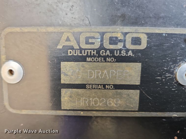 image for item EB1346 2009 Massey Ferguson 9430 swather / windrower