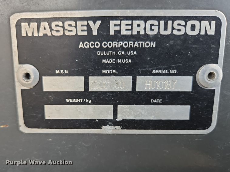 image for item EB1347 2009 Masey Ferguson 9430 swather / windrower