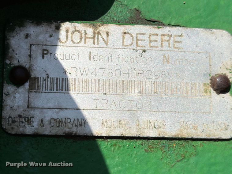 image for item ED5182 1993 John Deere 4760 tractor