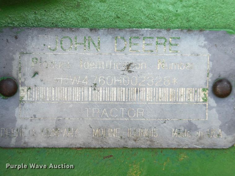 image for item ED5183 1992 John Deere 4760 tractor