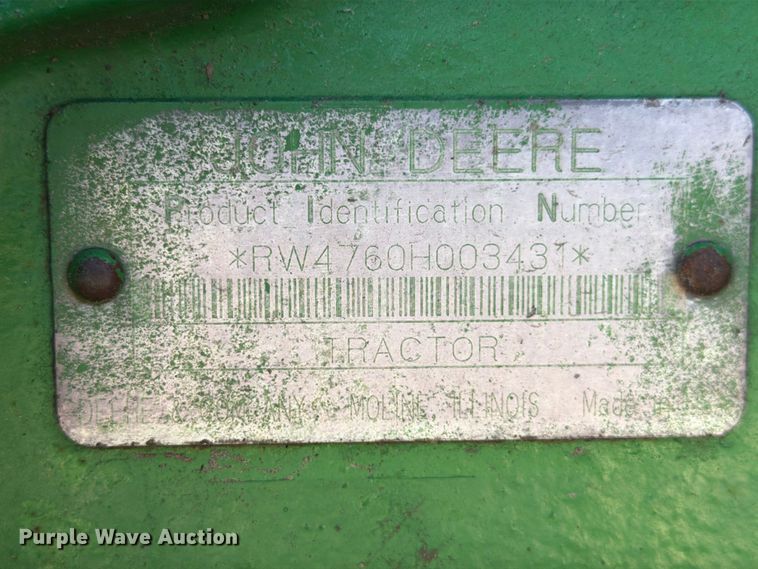 image for item ED5187 1993 John Deere 4760 tractor