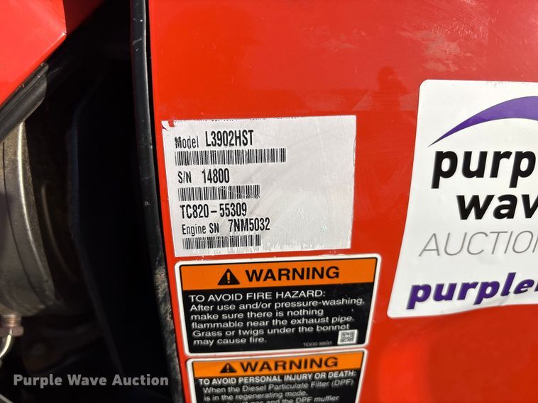 image for item EF1016 2022 Kubota L3902HST MFWD tractor