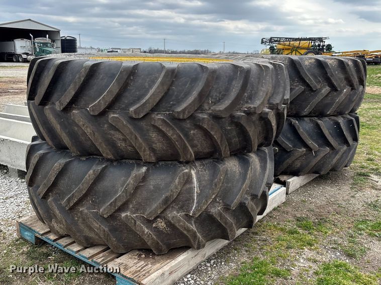 image for item EO4013 (4) 620/70R46 tires and wheels