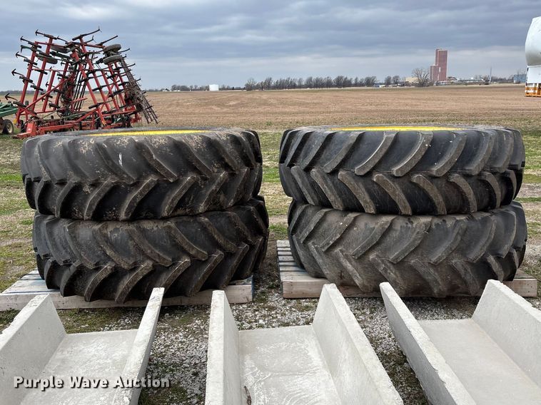 image for item EO4013 (4) 620/70R46 tires and wheels